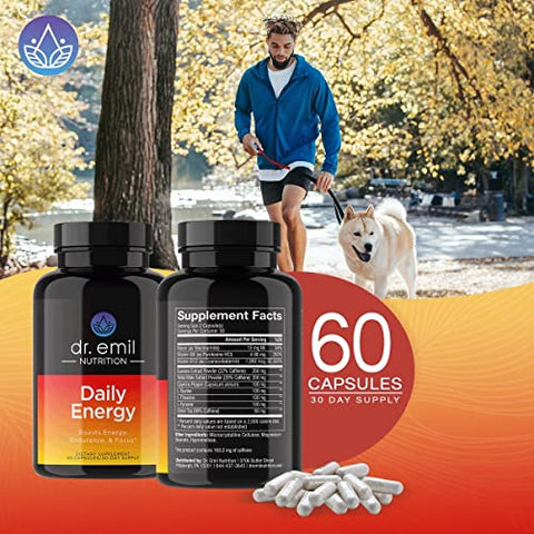 Suplemento Diário de Energia Sem Açúcar com 160mg de Cafeína por Porção – Estimulante Energético - DR. EMIL NUTRITION
