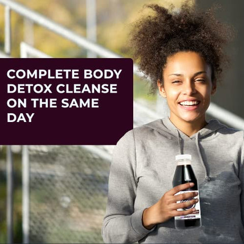 Wellgenix - Omni Detox Cleanse Drink – Suco Detox para Limpeza Completa do Corpo – Sabor Uva – Fórmula 100% Natural para Desintoxicação do Corpo Inteiro – Limpeza Rápida do Corpo Enriquecida com Vitaminas