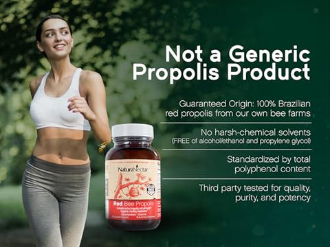 Red Bee Propolis | Certificado NSF | Propolis Premium Brasileira | Apicultura Ética | 30g - NaturaNectar