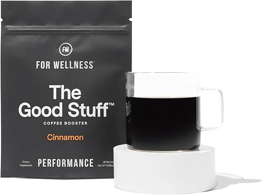 The Good Stuff™ Performance Blend (30 Porções), Suplemento de Café Sem Lactose com Colágeno, L-Teanina e Sal Rosa do Himalaia – Melhora o Foco e Aumenta a Energia - For Wellness