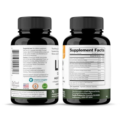 Sandhu's - Sandhu’s Liver Renew Cleanse Detox, Reparo – Fórmula Poderosa para Renovar o Fígado – 60 Cápsulas