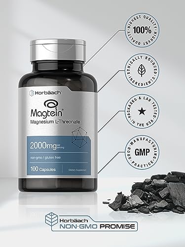 Magtein Magnésio L-Treonato | 2000mg | 100 Cápsulas | para Homens | Marca Horbäach - Horbäach