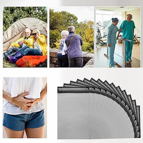 Tuciyke - Pacote de 200 sacos descartáveis para fraldas de adultos, cinza, 9,84 x 13,78 polegadas, sacos opacos para descarte de fraldas de adultos e roupas íntimas incontinência