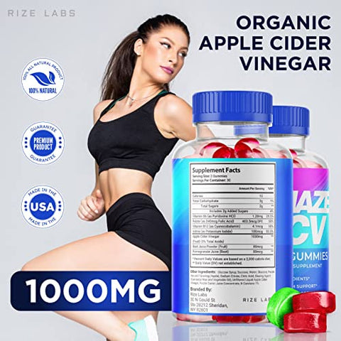 rize labs - (2 Pacotes) Gomas de Amaze ACV Keto para Perda de Peso – Gomas de Amaze Keto – Orgânicas de Vinagre de Maçã Keto Avançado Aumentam a Energia Gomas de Amaze Keto Pastilla Gomita Gunmies (120…)