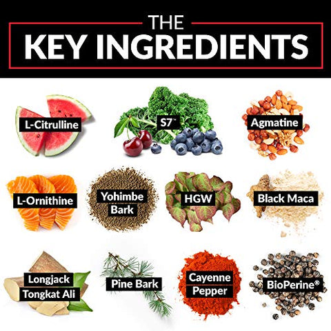 Score! Hardcore Booster de Óxido Nítrico para Homens com L-Citrulina, Yohimbe e Maca Negra | 60 cápsulas | Aumento de Energia e Desempenho Masculino - Force Factor