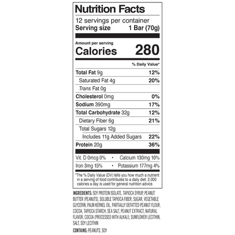 Probar - PROBAR – Barra de Proteína, Manteiga de Amendoim Chocolate, Sem OGM, Sem Glúten, Saudável, Ingredientes à Base de Plantas, Energia Natural (12 Unidades)