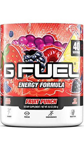 Fruit Punch Tub (40 Porções) Fórmula de Energia e Resistência Elite, 280g - G Fuel