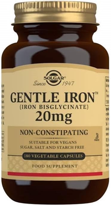 SOLGAR - Solgar Gentle Iron – Suplemento de Ferro para Estômagos Sensíveis, Não Causa Constipação, Ideal para Células Vermelhas do Sangue