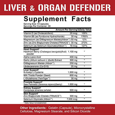 5% Nutrition - 5%% Nutrition Rich Piana Liver – Suplemento para o Fígado – 60 cápsulas