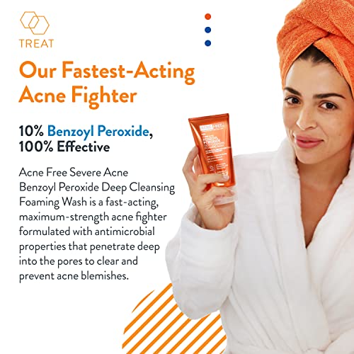 Espuma de Limpeza Facial com 10% de Peróxido de Benzoíla, 150ml - AcneFree