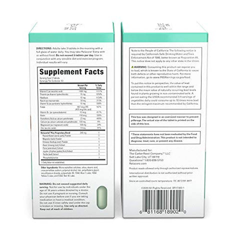 Relacore - Extra Maximum Strength 90 Count – Alívio do Estresse – Redução de Cortisol para Mulheres – Gerenciador de Cortisol, 30 Porções