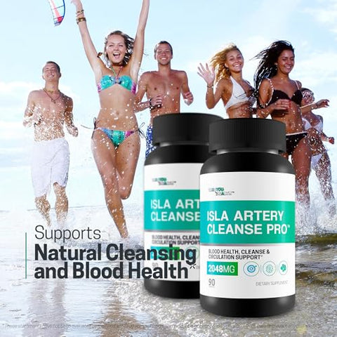True You Health - Isla Artery Cleanse Pro – Suporte para Limpeza de Veias e Artérias – Melhor Limpeza de Sangue – Arterial