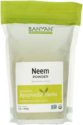 Neem Powder – Azadirachta Indica Orgânico – Erva Ayurvédica Purificadora para uma Pele Saudável - Banyan Botanicals