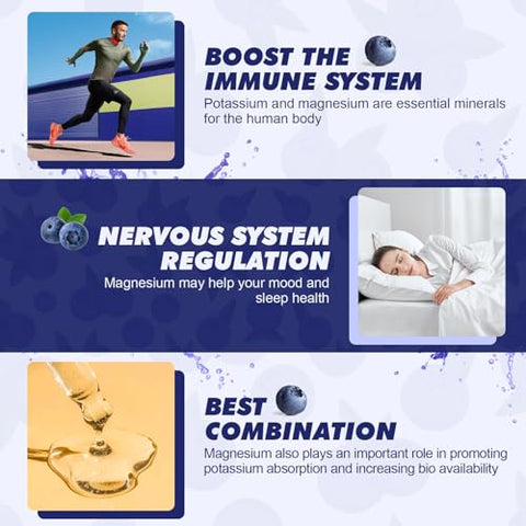 Alliwise - Suplemento Líquido de Potássio e Magnésio – Complexo Calmante de Magnésio de Alta Absorção 500mg