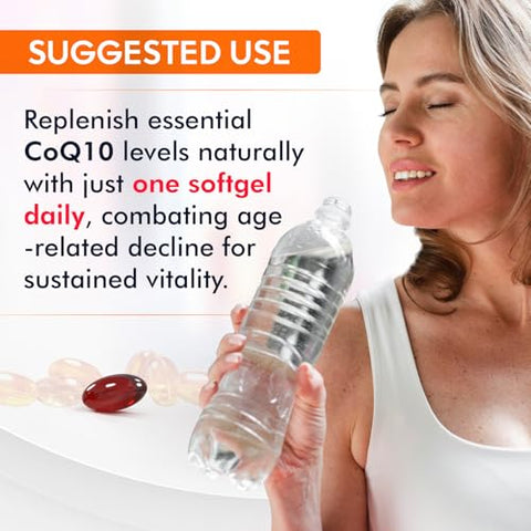Benevolent Nourishment - Premium CoQ10 200mg Softgels – Fórmula Antioxidante para Saúde Cardíaca e Produção de Energia – Absorção Aprimorada – Marca em Destaque