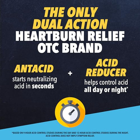 Complete Mastigável Redutor de Ácido e Antiácido, 10 mg Famotidina, 800 mg Carbonato de Cálcio - Pepcid
