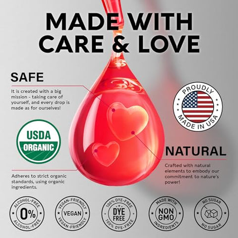 NUTRAHARMONY - Vitamina B12 Sublingual Líquida Vegana – USDA Orgânico 5000 mcg Methylcobalamin – Energia e Foco