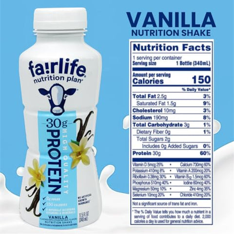 Assortment | Fair life Shakes de Proteína, Pack com 12 – Shake de Chocolate Fair life e Shake de Proteína de Baunilha Fair life, Variedade, 330 ml cada – Shake Premium de Proteína Fair life - Niro