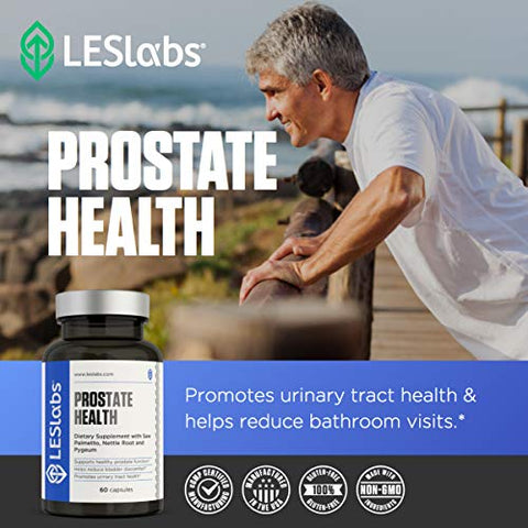 Prostate Health – Suporte para Próstata, Saúde do Trato Urinário, Menos Visitas ao Banheiro - LES Labs