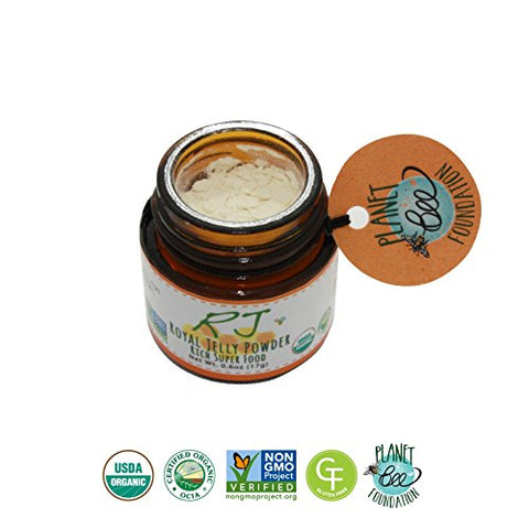 Pó de Geleia Real Greenbow – 100% Certificado Orgânico USDA, Geleia Real Não-OGM, Sem Glúten, Liofilizada – Altamente Nutritivo – Sem Aditivos/Sabores (17g)