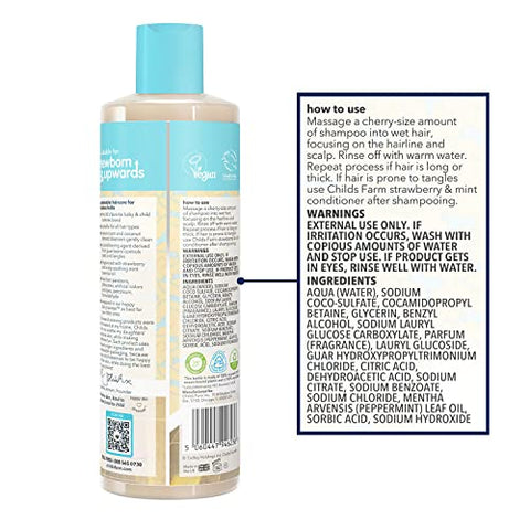 Shampoo Infantil Childs Farm para Pele Seca, Sensível e Propensa a Eczema – Cuidado Especial para Crianças