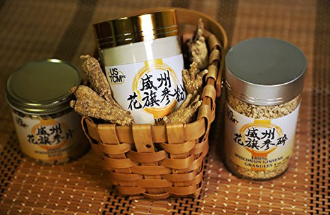 USTCM - Ginseng Americano em Pó 120 Mesh Wisconsin (170g) – Produto de Qualidade