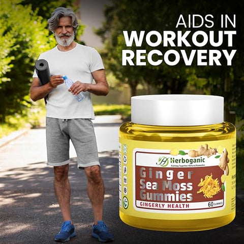 HERBOGANIC - Gummies de Algas Marinhas com Gengibre – Suporte Herbal para o Sistema Imunológico