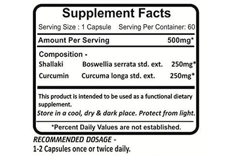 Boswellia Curcumin – Cápsulas Vegetais de 500mg – 2 Frascos - Planet Ayurveda