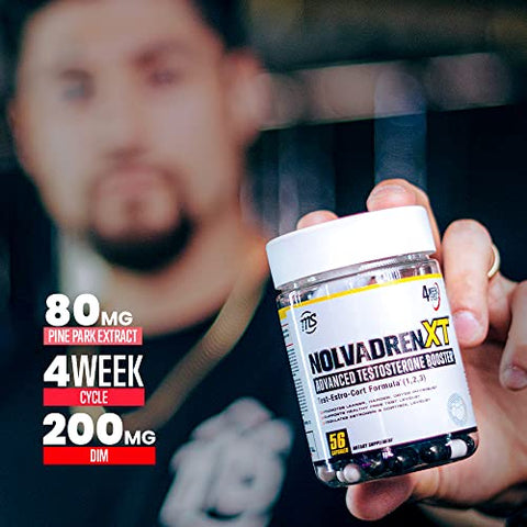Sportsman - MAN Sports Nolvadren XT – Impulsionador Avançado de Testosterona para Homens – Suplemento para Construção Muscular – Suporte Natural aos Níveis de Testosterona Livre – 56 Cápsulas