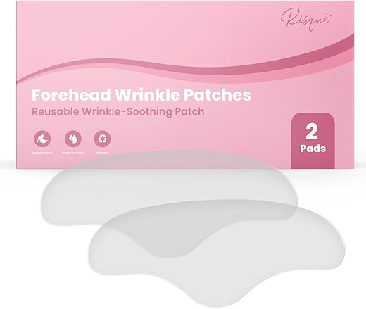 Risqué - Patches Reutilizáveis para Rugas na Testa | Tratamento para Rugas na Testa | Patches para Rugas | Suavizadores de Rugas Reutilizáveis Não Invasivos | Funciona muito bem com um Kit de Patches para Rugas nos Olhos