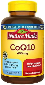 OProCyn - Nature Made CoQ10 400 mg – 90 Softgels | Potente Antioxidante para Saúde do Coração