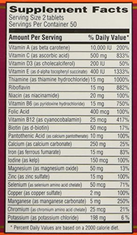TJ's - Trader Joe’s Multivitamínico – Fórmula Completa para Saúde – 60 Cápsulas