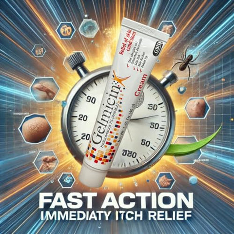 Hydrocortisone 1%% – Creme Anti-Coceira, Irritação na Pele, Alergias na Pele, Eczema, Psoríase – Tamanho 40g - Gelmicin