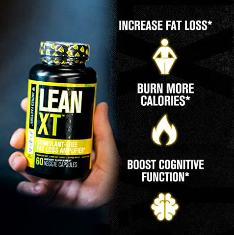 Lean-XT: Queimador de Gordura Livre de Cafeína – Suplemento para Perda de Peso sem Estimulantes, Inibidor de Apetite - Jacked Factory