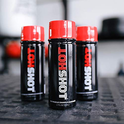 Sports Shot Alívio de Cãibras Musculares, Bebida Esportiva Líquida Natural, Comprovada Cientificamente, para Cãibras nas Pernas e Noturnas, Certificado NSF para Esportes, (Manga Apimentada) (1.7 Fl…) - HOTSHOT
