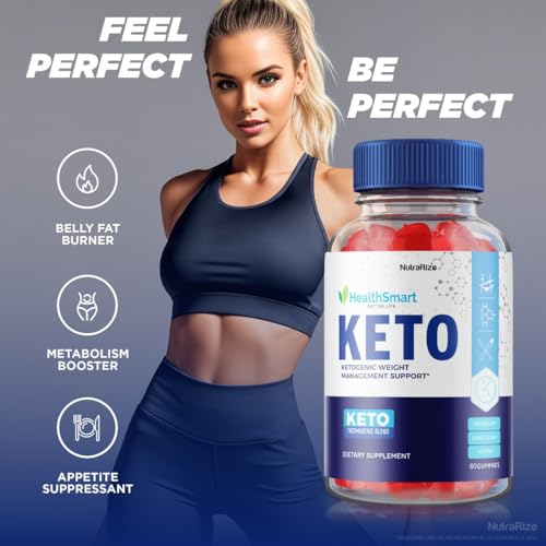 NutraRize - (5 Pacotes) Gomas Health Smart – Gomas Health Smart Keto ACV, Gomas Health Smart Keto para Perda de Peso Avançada, Goma Keto ACV, Suplemento de Força Máxima, HealthSmart