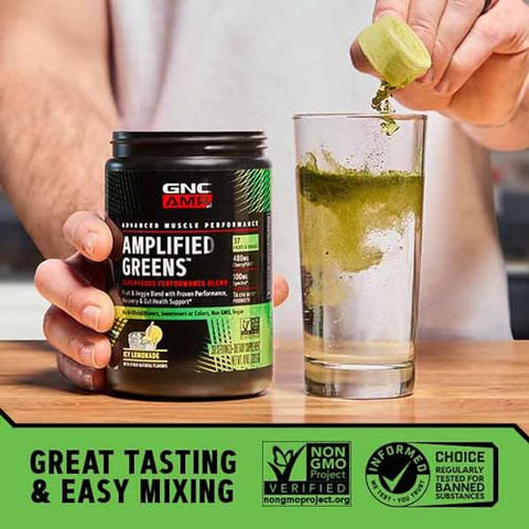 Superfoods Amplified Greens Blue Pomegranate – Superalimento Potencializado com Romã Azul – 100g - GNC