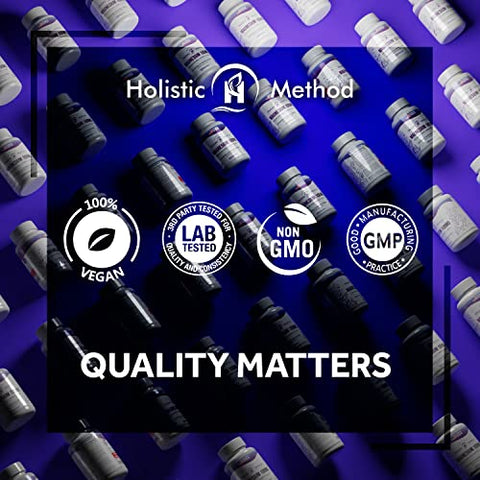 Holistic Method - Gomas de Magnésio Citrato Sem Açúcar – 120 Unidades Sabor Cereja para Melhor Sono e Relaxamento – Livre de Açúcar, Gelatina e Glúten – Sem Álcool Açucarado – para Adultos e Crianças