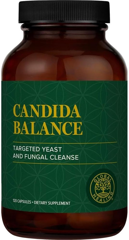 Global Healing Center - Global Healing Candida Cleanse (Mycozil) – Desintoxicação para Limpeza Natural de Candida, Ajuda na Saúde Intestinal e Vaginal, Complexo de Equilíbrio Feminino para Mulheres, Candida