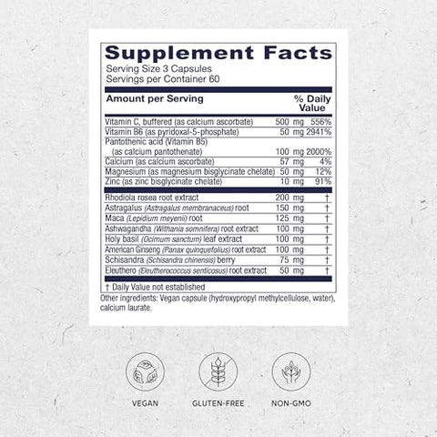 Adrenal Assist – Suporte Adrenal Vegano, 180 Cápsulas - Vitanica