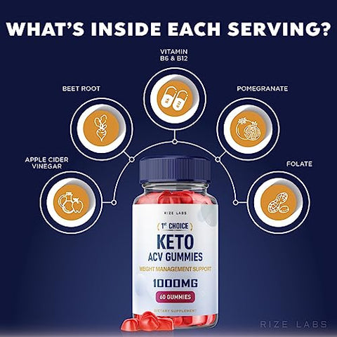 rize labs - 1st Choice Keto Gummies ACV – Emagrecimento Avançado com Vinagre de Maçã – 180 Gummies