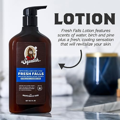 Loção Natural para Homens – Hidratante Não Oleoso 24 horas – Com Manteiga de Karité, Óleo de Coco e Vitamina E – Tar de Pinho e Frescor – 100g - Dr. Squatch