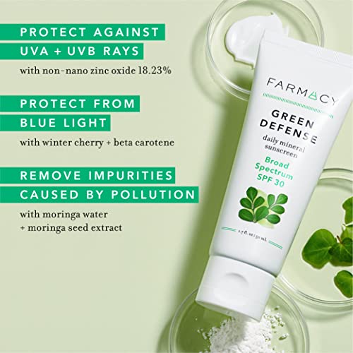 Protetor Solar Mineral Farmacy Green Defense SPF30 com Óxido de Zinco – 50g