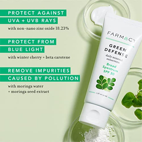 Protetor Solar Mineral Farmacy Green Defense SPF30 com Óxido de Zinco – 50g