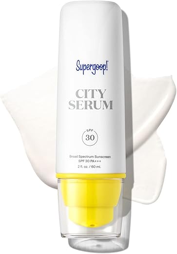 City Serum 60ml – FPS 30 PA Loção Matinal Anti-Envelhecimento – Fórmula Leve e Rica em Antioxidantes – Soro Hidratante de Vitamina para o Rosto – Preparação - Supergoop!