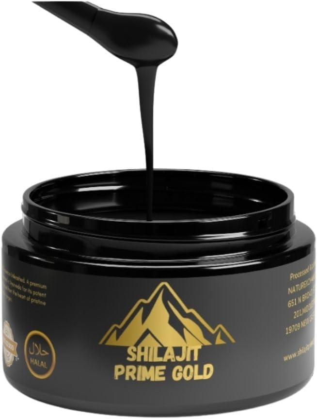 Prime Gold Shilajit - Pure 30g Resin for Energy & Wellness | Natural Himalayan Supplement Boosts Immunity, Stamina, and Performance - Organic Fulvic Acid Rich Mineral Pitch | Buy Now!