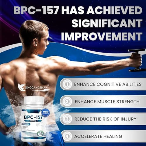 Generic - 𝐁𝐏𝐂 157 Cápsulas Peptídicas, 𝐁𝐏𝐂 157 Pro 1000mcg, Novo Composto Protetor 157, Aumenta a Recuperação Muscular