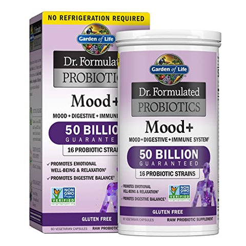 Dr. Formulated Probióticos para o Bem-Estar Emocional com Ashwagandha – Melhore seu Humor e Equilíbrio Emocional - Garden of Life