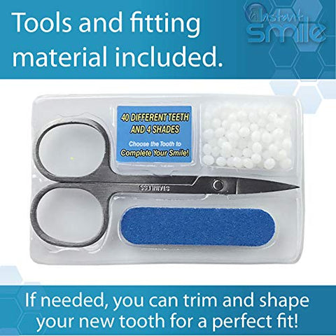 Kit de Substituição Temporária de Dente Instant Smile Complete Your Smile – Substitua um Dente Ausente em Minutos – Patenteado