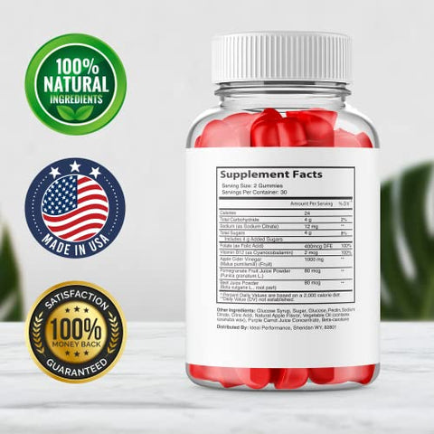 IDEAL PERFORMANCE - (3 Pacotes) Gomas Lifetime Keto Plus ACV – Fórmula Oficial, Vegana, Não GMO – Gomas Lifetime Keto acc, Gomas Life Time Keto com Vinagre de Maçã, Vitamina B12, Romã